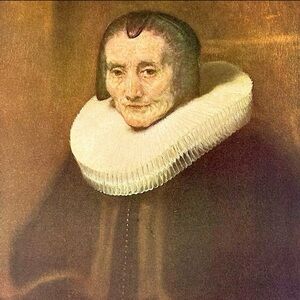 MARGARETHA DE GEER, 1661, REMBRANDT Original Vintage Fine Art Print USA Printed